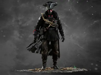 Space Pirate Low-poly 3D model