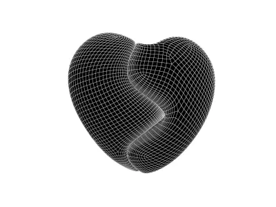 Broken Heart v1 012 Low-poly 3D model