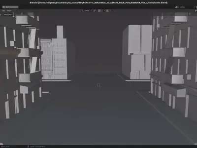 50 Realistic Buildings 3D Assets Pack For Blender Vol 2 Low-poly 3D model