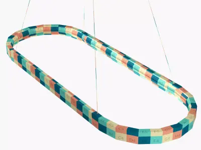 Modern pedant  LED light 1 3D model