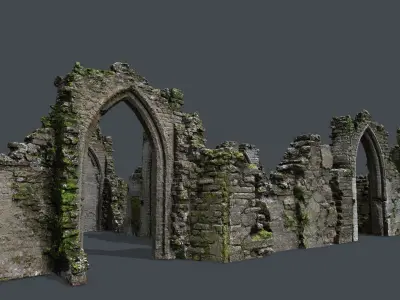 Ruin Gate Low-poly 3D model