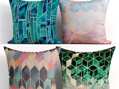 50 Decorative set pillow 3D model