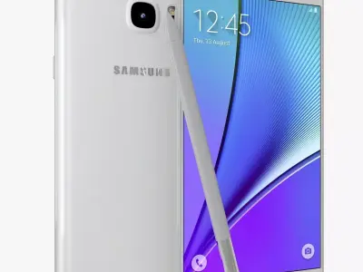 Samsung Galaxy Note 5 White Pearl 3D model