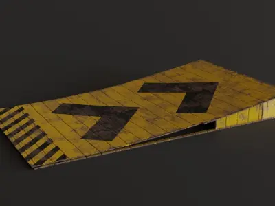 Old Race Track Props KITBASH Low-poly 3D model