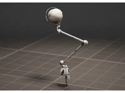 Articulated Desk Lamp - Industrial Architect Clamp Light  3D model