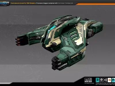 SF Bomber CR3 Low-poly 3D model