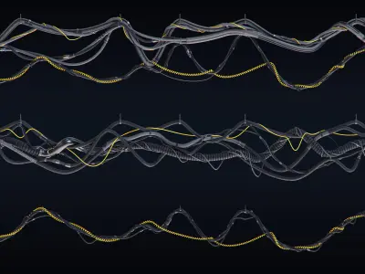 Cables and Wires set 3D model