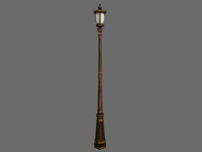Street Lamp Set Low-poly 3D model
