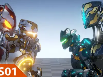 Basic Robot S01 Low-poly 3D model