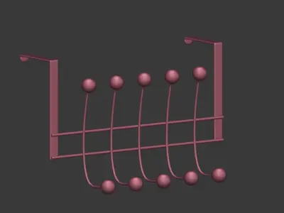 3D model White Coat Hanger 3D model