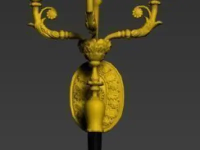 vintage wall lamp 11 Low-poly 3D model