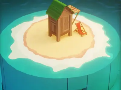 The secret Base Low-poly 3D model