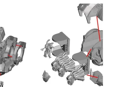 Dark Techno Arachknight Torso 3D print model