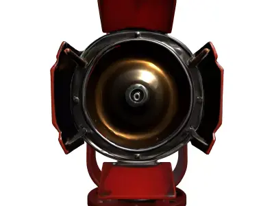 Vintage Industrial Studio Spotlight Low-poly 3D model