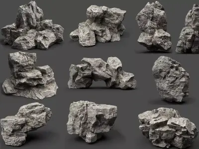 Rock Collection 018 Low-poly 3D model