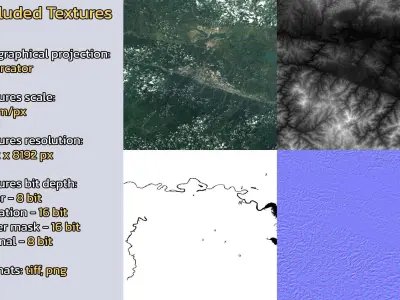 Shiyan China City Landscape 3D Model 3D model