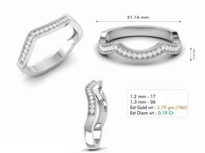  Engagement Wedding Etarnaty Band 3D print model