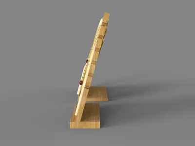 Bamboo Jewelry Display Board 3D model