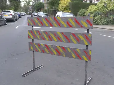 Traffic sign Low-poly 3D model