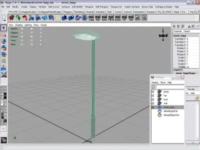 Street lamp Free low-poly 3D model