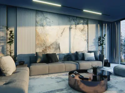 Tranquil Room Interior Design 3D model