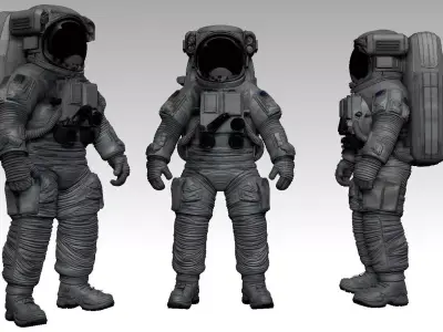 Simple Astronaut Low-poly 3D model