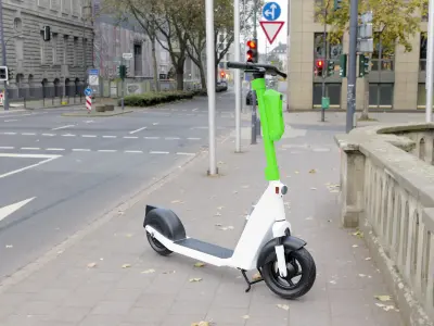Electric city scooter for rent Low-poly 3D model