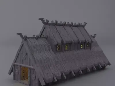 Viking Meadhouse Tabletop Terrain 28 mm 3D print model