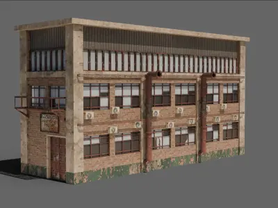 Old Building - Game Ready 3D Model 3D model