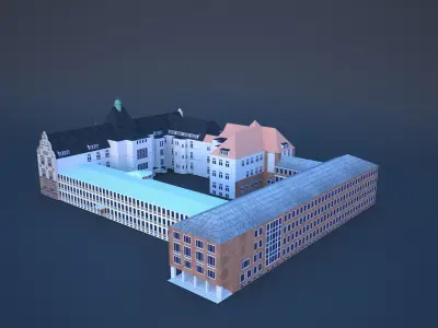 Oberlandesgericht Oldenburg Low-poly 3D model
