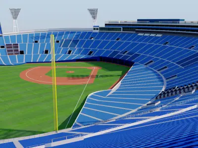 Yokohama Stadium - Baseball Japan 3D model