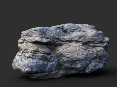 Low poly Gray Boulder Beach Rock Collection 210103 Low-poly 3D model