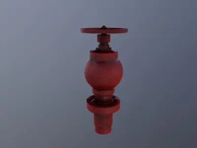 Fire Hydrant Low-poly 3D model