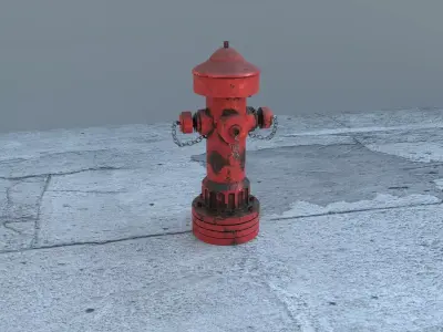 Hydrant fire 3D model