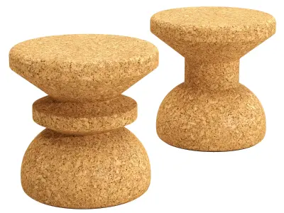 African cork stools by Wiid Design 3D model
