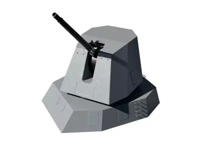 Oto Melara 127 64 Lightweight LW naval gun mount 3D model