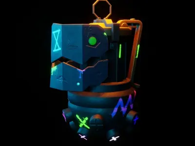 Jinx Granade from League of Legends Low-poly 3D model