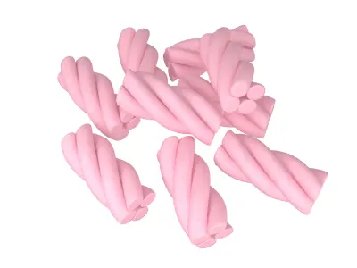 Marshmallows V2 004 Low-poly 3D model