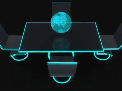 Sci Fi Conference Table 3D model