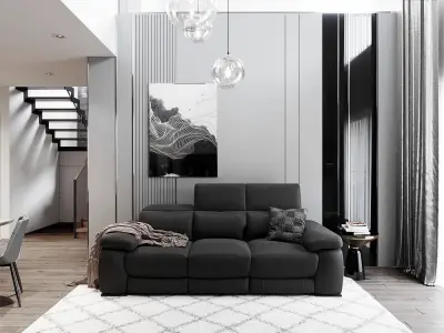 Modern Kitchen  Living Room 3D model