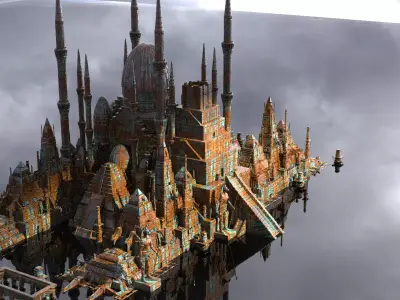 City of Nazca civilization 3D model