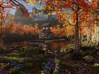 Japanese Scene 3D model