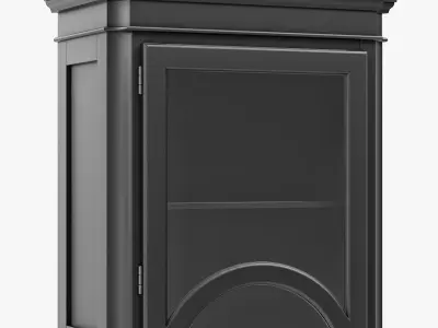 TWO DOORS DISPLAY CABINET Low-poly 3D model