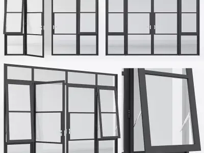 Aluminium door 14 3D model