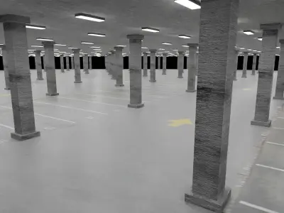 Parking Garage Free low-poly 3D model