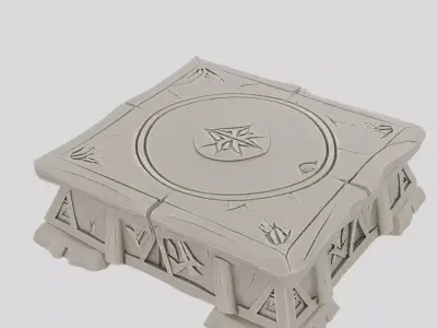 Arcane Ritual Altar for 3D print 3D model