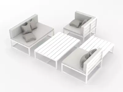 Garden Furniture Set 003 3D model