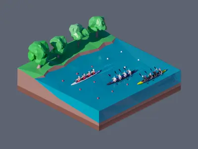 land 21A Low-poly 3D model