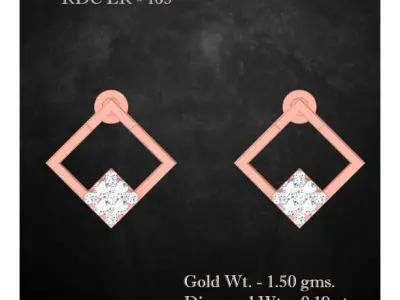 68 Light wt minimalistic earrings collection  3D print model