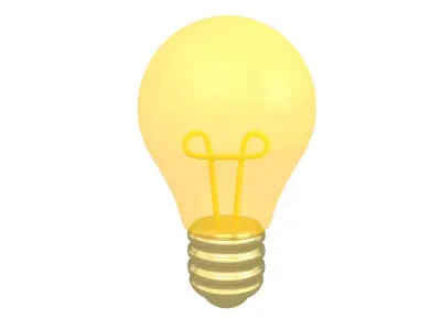 Light Bulb v1 007 Low-poly 3D model